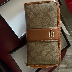 Coach zip around wallet